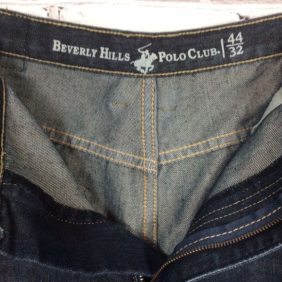 Beverly Hills Polo Club Jeans Men's Size 44 x 32 Dark Wash Denim Pockets Logo - Picture 2 of 12